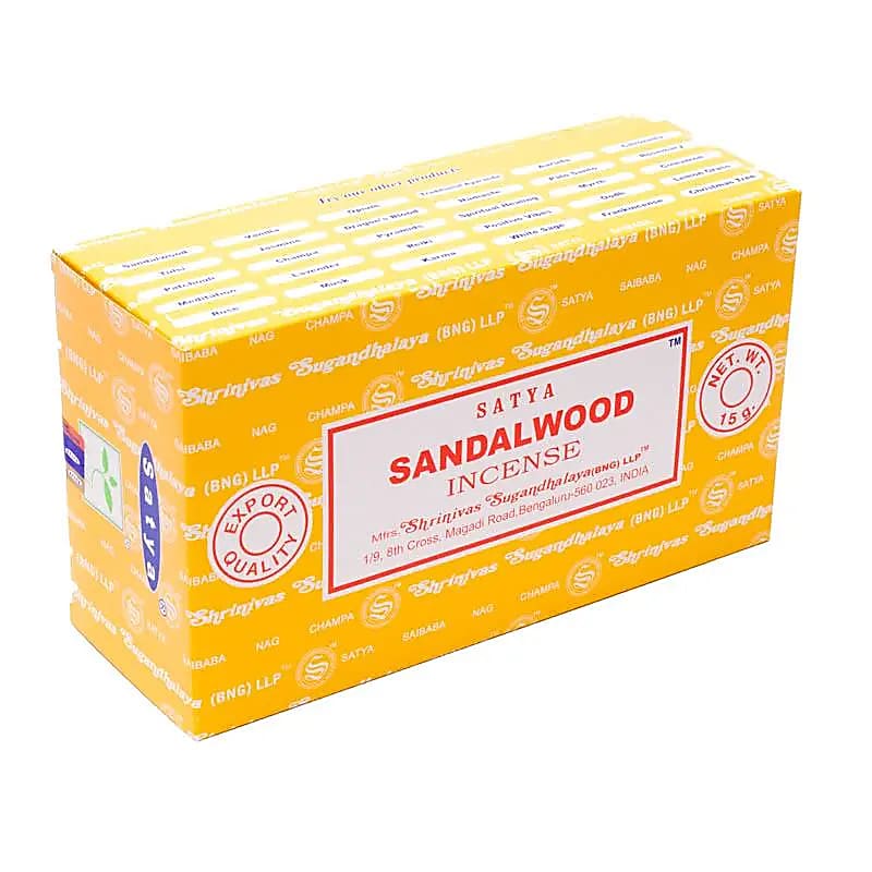 Encens 'Satya Agarbatti' – Série Classique. 23 parfums au choix ! Vendu à l’unité ou en pack de 12. Marque reconnue, qualité garantie pour vos ambiances !