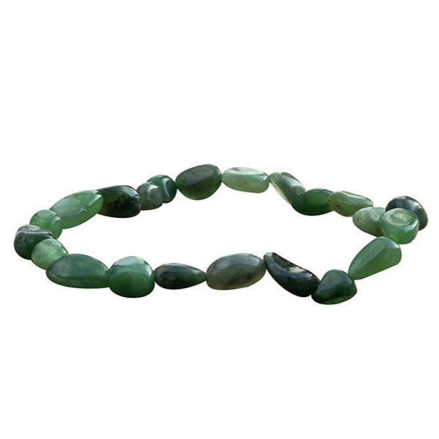 Jade Néphrite de Chine, bracelet de 17 à 21cm, collier de 42cm et sautoir de 60cm. Perles de type 'Graine' de formes naturelles !