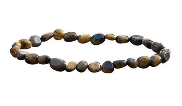 Œil de Tigre, bracelet de 17 à 21cm, collier de 42cm et sautoir de 60cm. Perles de type 'Graine' de formes naturelles montées sur fil de haute résistance !