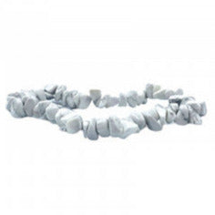 Howlite, bracelet de 17 à 21 cm ou en collier de 42 cm ou sautoir de 85 cm. Perle de type 'baroque/ chips' de 4/7 mm !