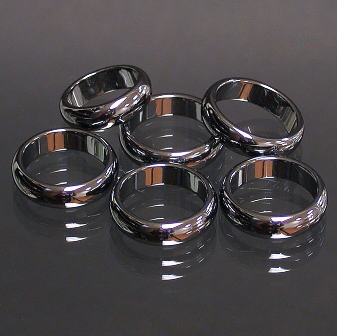 Bague en hématite ou arc-en-ciel, qualité supérieure, tailles 50-70, vendue seule ou par 2 – un bijou raffiné et symbolique !