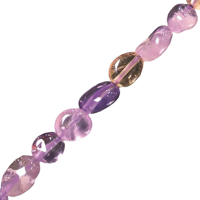 Amétrine (Améthyste + Citrine), perles ‘Graine’ aux formes naturelles, vendu en : bracelet 17 à 21 cm • Collier 42 cm • Sautoir 60 cm !