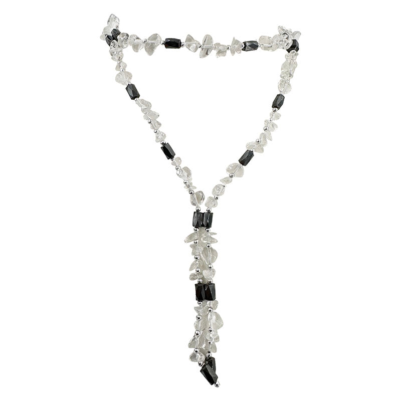 Collier/bracelet multi-rang magnétique 90 cm, perles baroque d’améthyste, quartz rose ou cristal, puissance 300‑600 Gauss !