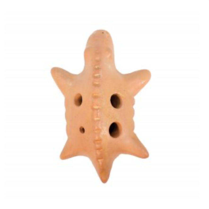 Ocarina en terre cuite, modèles au choix : dauphin, poisson, tortue... Superbes pièces faites au Pérou !