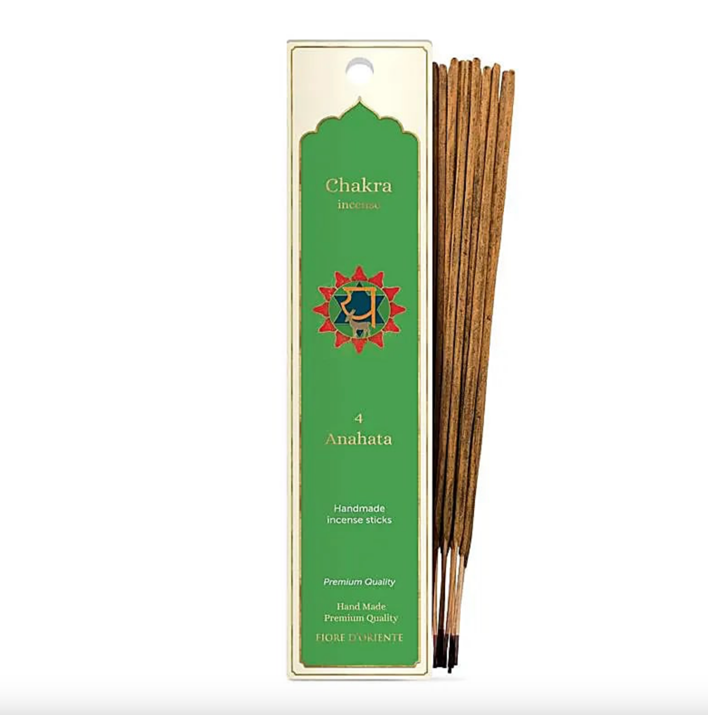Encens 'Fiore d'Oriente', série 7 Chakras - 20 bâtons par boîte, durée 60 à 70 min chacun. Qualité artisanale exceptionnelle !