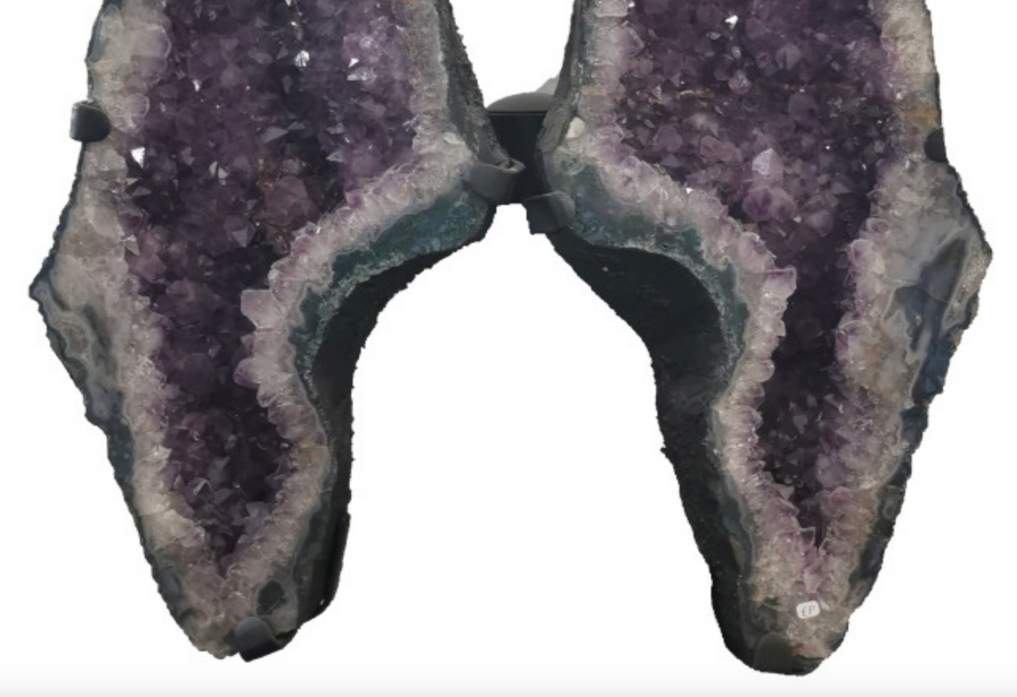 Paire de géode 'papillon' de 83x56cm - 37 kg, vendu avec socle. Superbe qualité AA, Brésil !