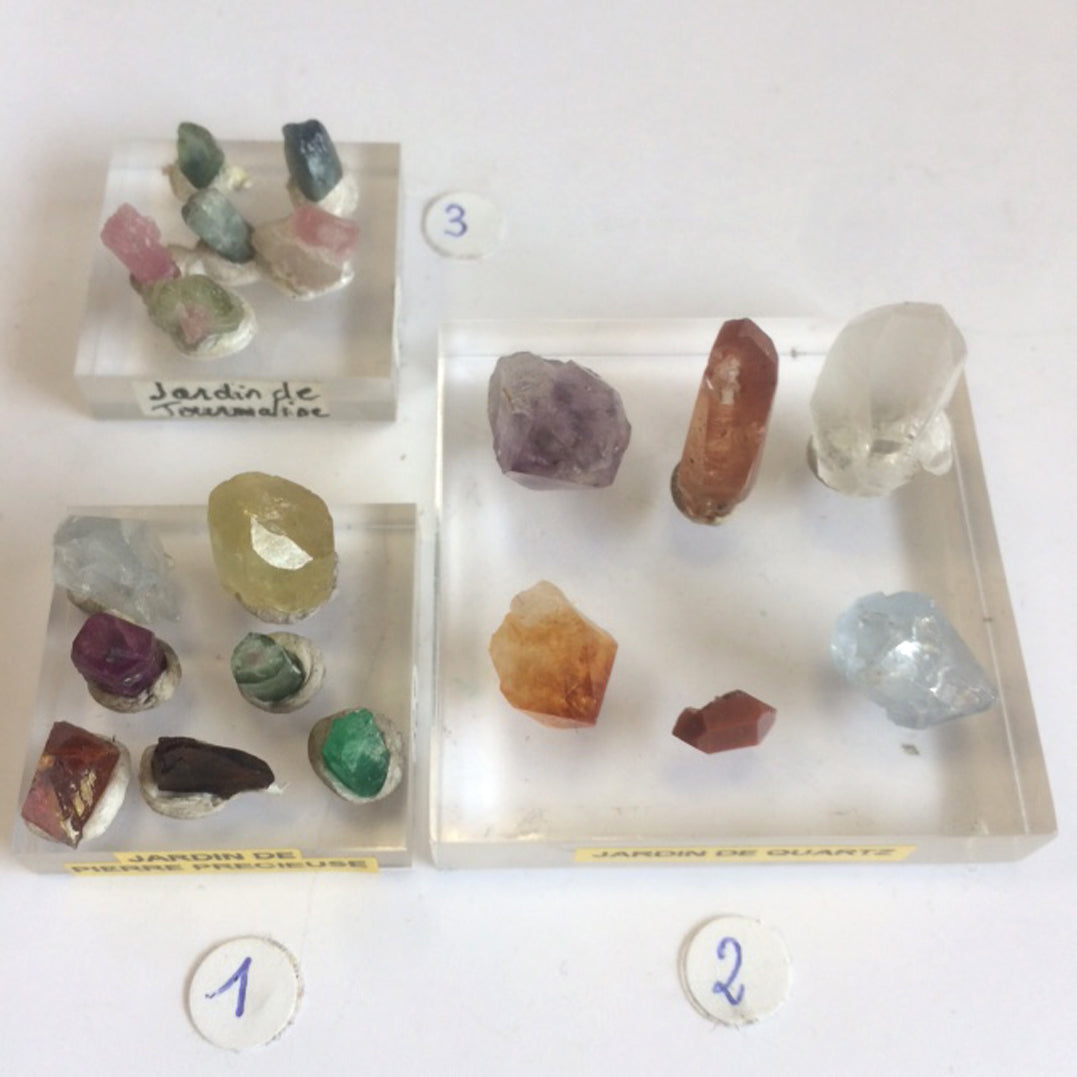 The 'Crystal Gardens' concept features 3 unique kits to choose from. These valuable crystals are renowned for their gem-like qualities, colors, and shapes. These are nature's little wonders!