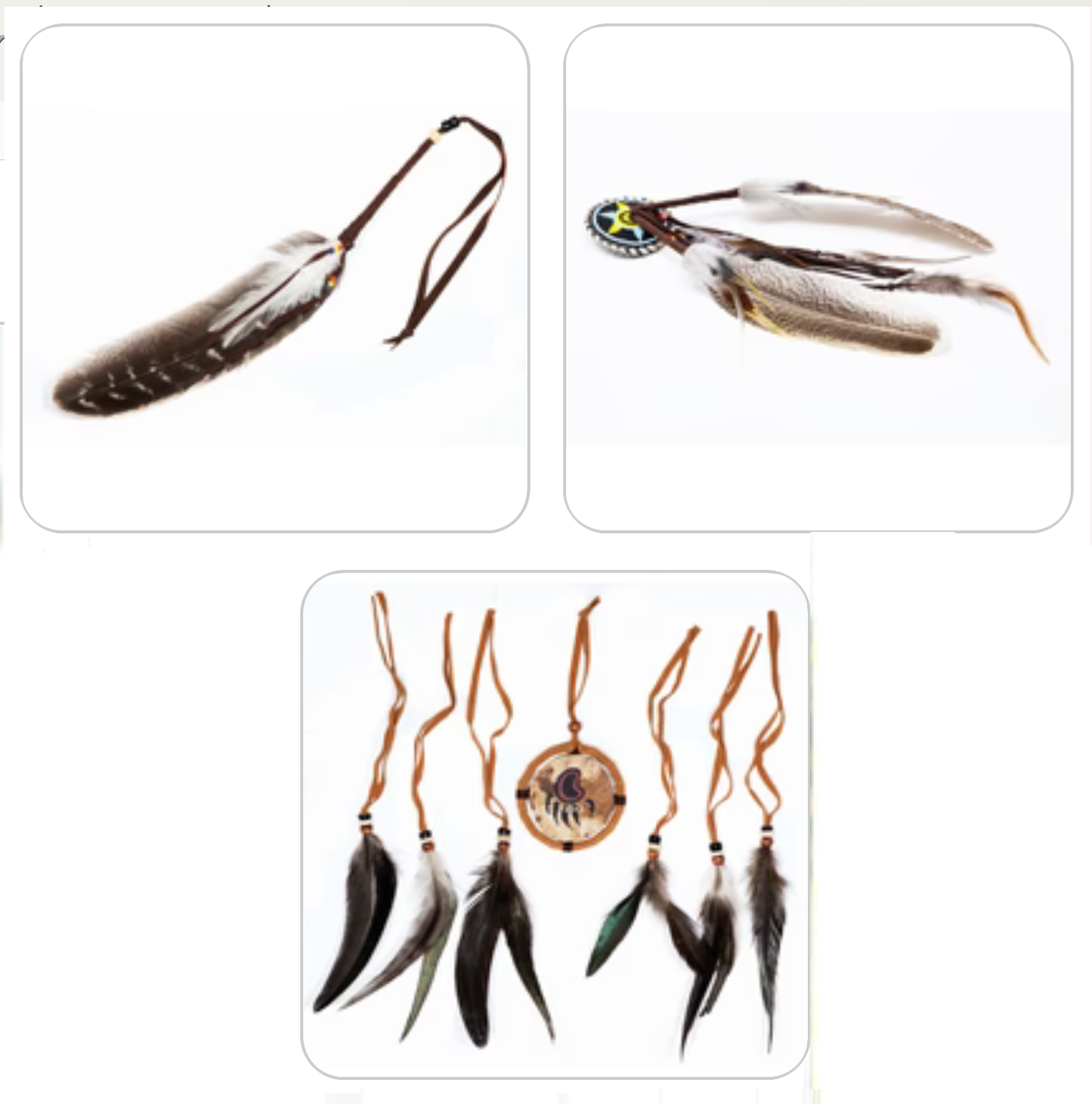Plume de dinde avec ou sans Mandala en perle ou cuir, de 19 à 30cm, décorée et enveloppée de lanières de cuir, clair ou foncé !