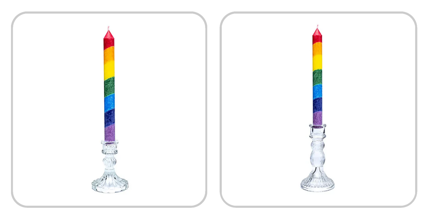 Bougeoir en verre pour bougie de table, de 8 ou 10 cm. Parfait pour maintenir en toute sécurité vos bougies préférés !