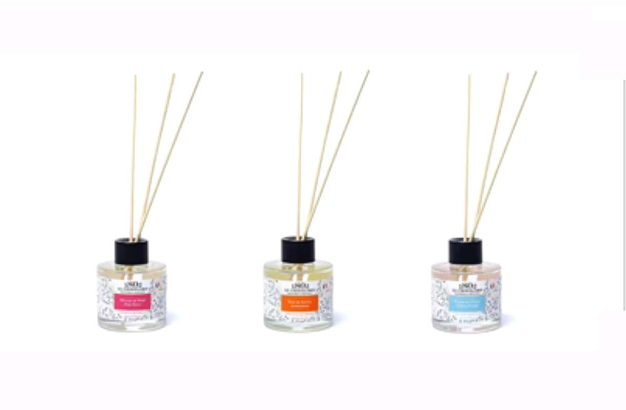 Diffuseur de parfum à tiges de roseaux de chez 'Chatelard' - 120 ml - 7x6,5 cm - Très bonne qualité !