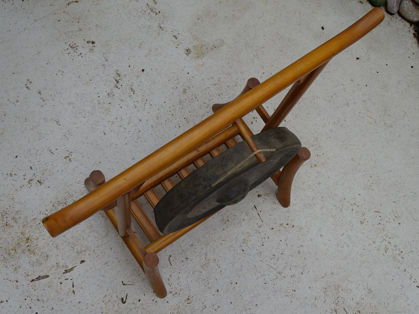 Gong ancien du Viet-Nam, Ø 35 centimètres x 8 . vendu avec maillet avec ou sans support en bois !