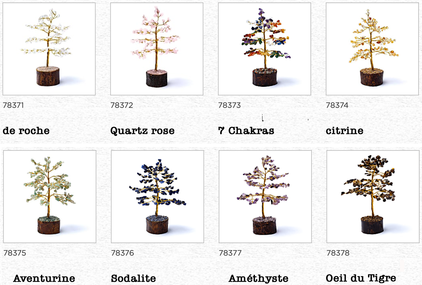 Arbre de vie, 8 pierres au choix, d'environ 11/ 12 centimètres de hauteur. Belles finitions, très belle qualité, magnifiques pièces !