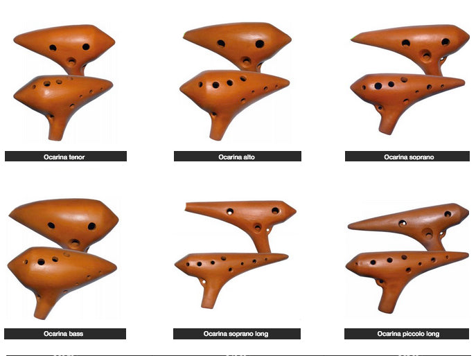 Ocarina 'professionnel' en terre cuite, 6 accordages au choix, très belle qualité !