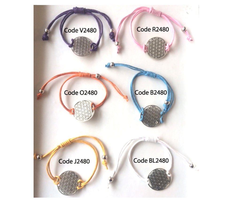 Collection de bracelets à fermeture coulissante avec Fleur de vie (30mm) . Longueur modifiable de 16,5 à 20 centimètres !