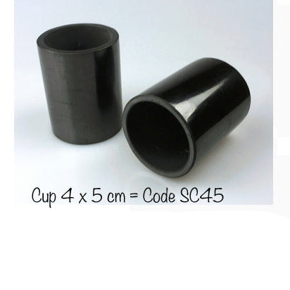 Shungite noire – Gobelet/ Calice de Ø 43 x 51 mm – protège des ondes et favorise l’ancrage, idéale pour la lithothérapie