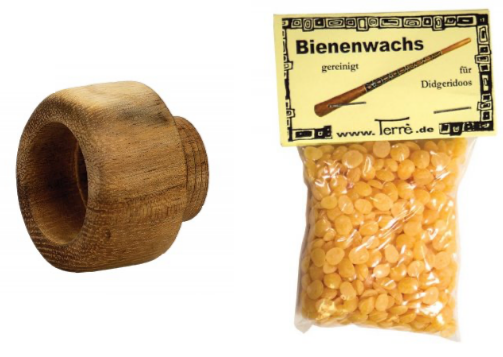 Embout en bois et cire d'abeille pour refaire et reformer les embouts de didgeridoo !
