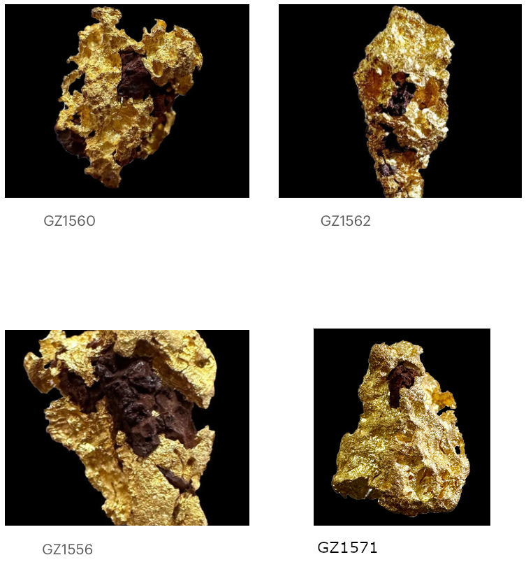 Native gold from the Laverton mine in Australia, 4 nuggets to choose from, very beautiful mineralogy pieces. Rare!