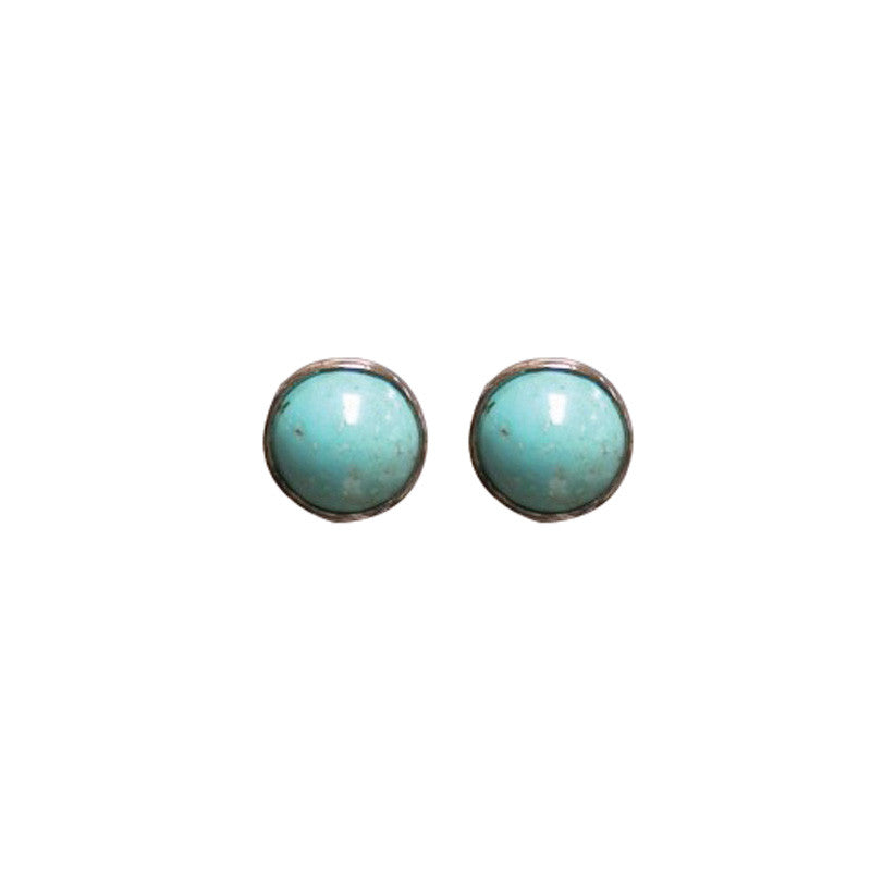 Puces/ Clous/ Boucles d'oreilles en 'Turquoise', qualité AA à AAA. Finition Argent 0.925, parfait !