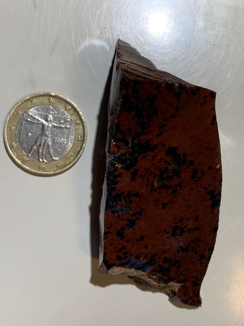 Obsidienne Acajou - Pièce brute - 67,9 grammes - 75 x 37 x 32 millimètres