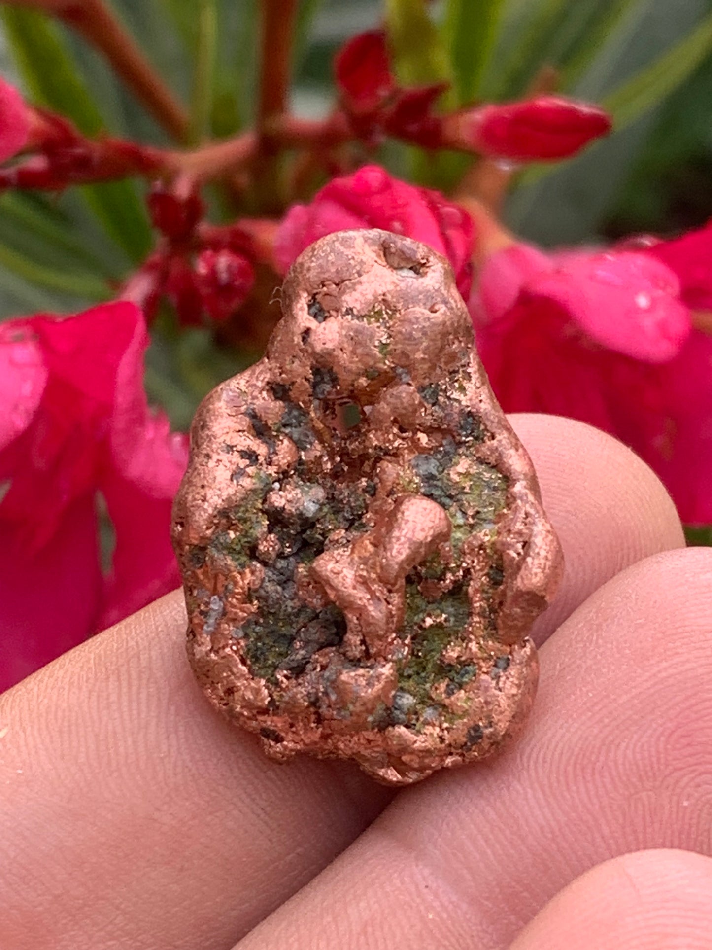 Cuivre natif, pépite naturelle de 30mm de long x25 x15 - 18,3 grammes. Parfait pour collection, exposition...