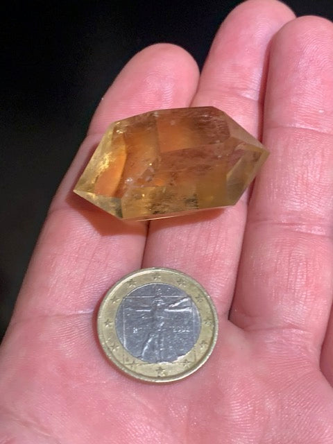 Citrine - Pointe polie bi-déterminée - 40 x 23 x 21 mm - 22,5 gr.