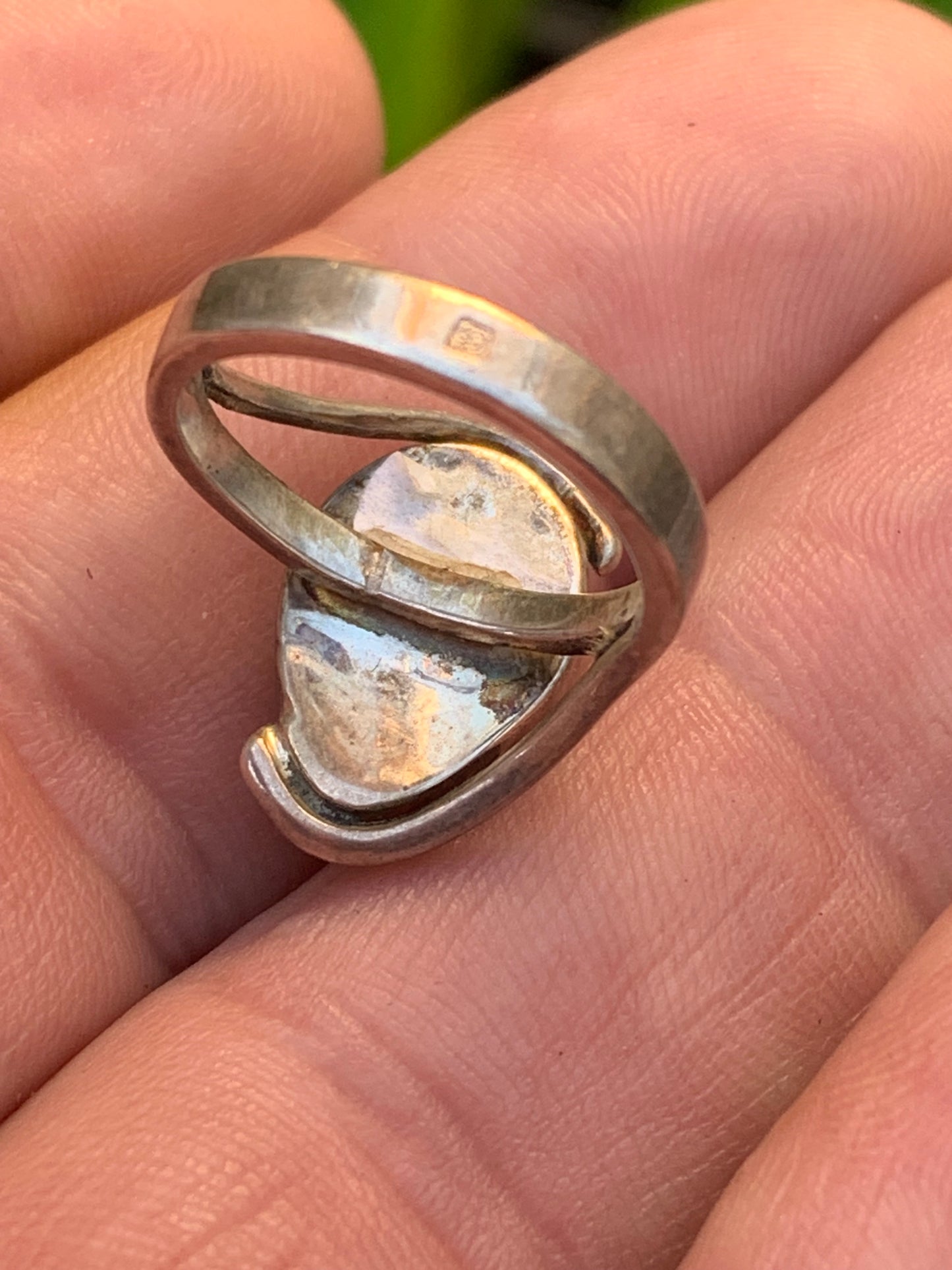 Élégante bague en Larimar, montée Argent 0.925, taille 50 Fr. Superbe pierre au bleu qui rappelle l'océan !