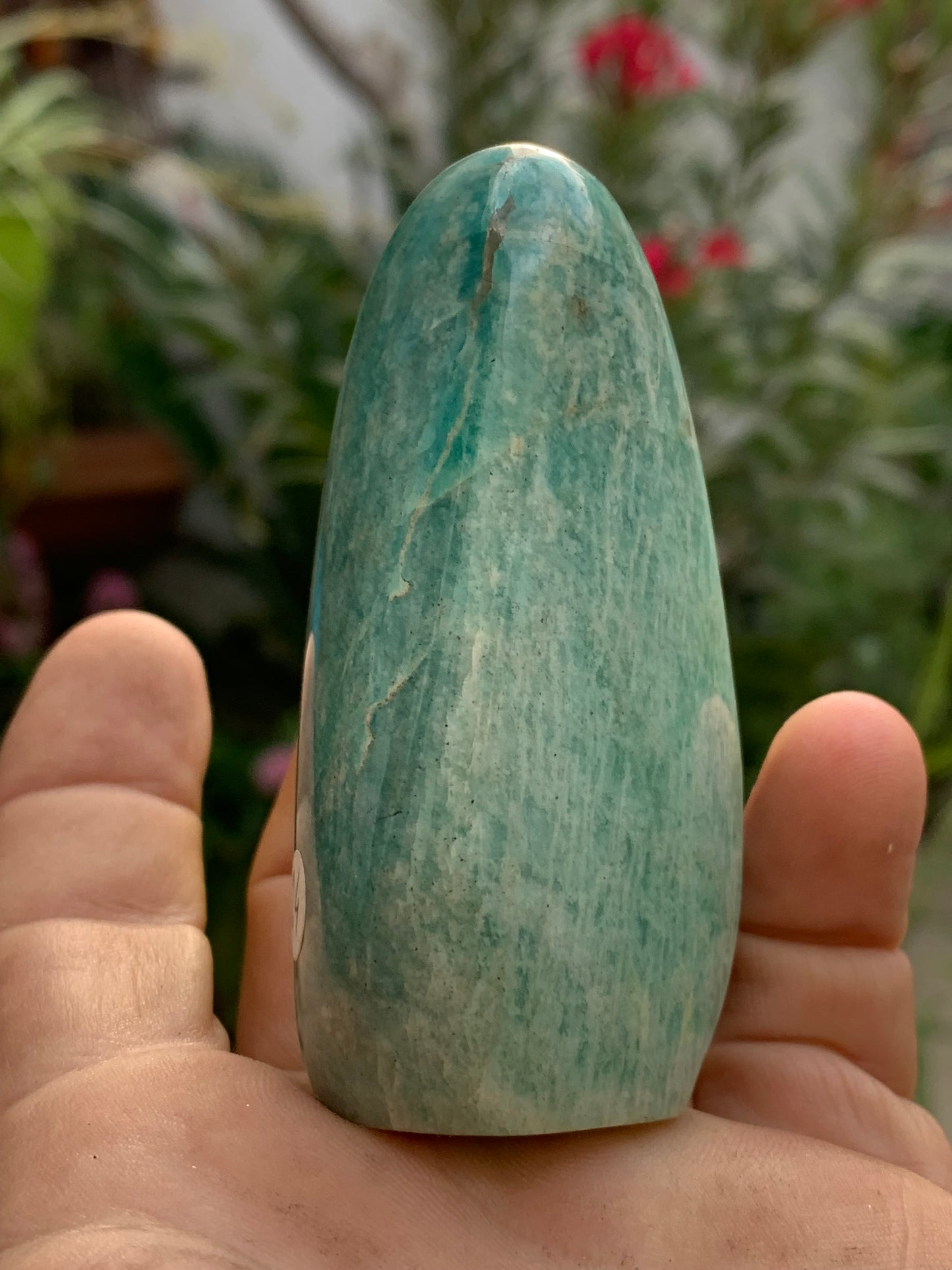 Amazonite, forme libre de 79 mm x 47 x 46 - 163,5 grammes. Belle qualité, magnifique pièce !
