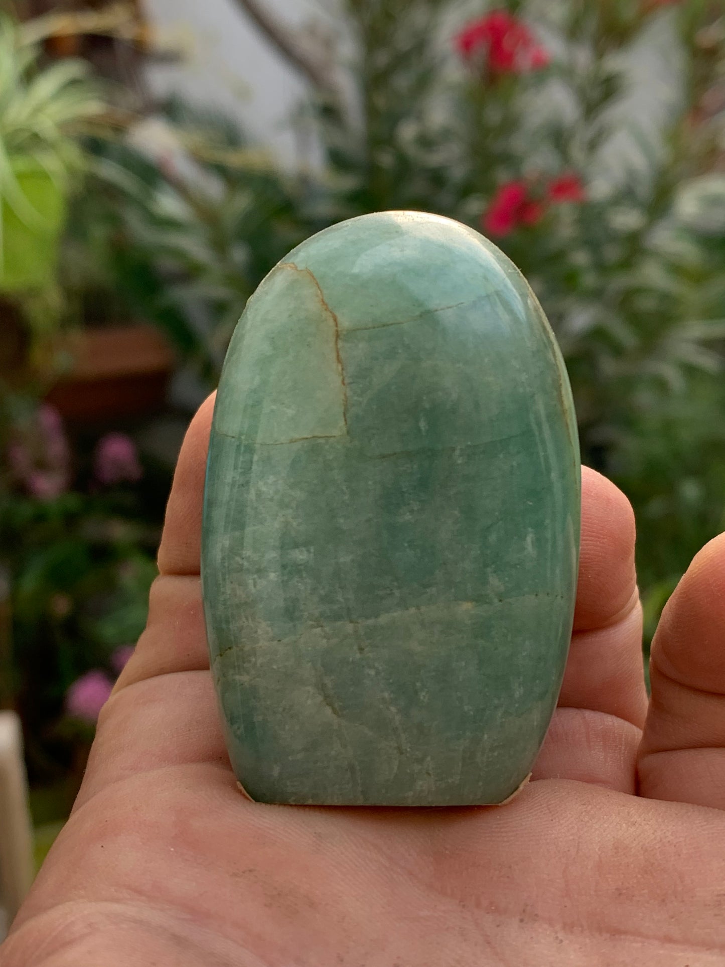 Amazonite, forme libre de 60 mm x 38 x 33 - 109,3 grammes. Belle qualité, magnifique pièce !
