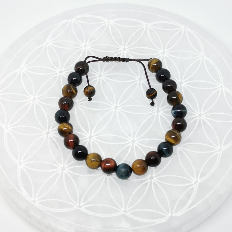 Collection de bracelets n°5, à fermeture coulissante de type 'Mala, simple rang, avec perles de 8mm - De 7 à 21 cm. Superbes perles de qualité AA à AAA !