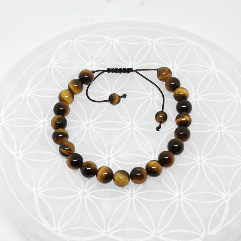 Collection de bracelets n°5, à fermeture coulissante de type 'Mala, simple rang, avec perles de 8mm - De 7 à 21 cm. Superbes perles de qualité AA à AAA !