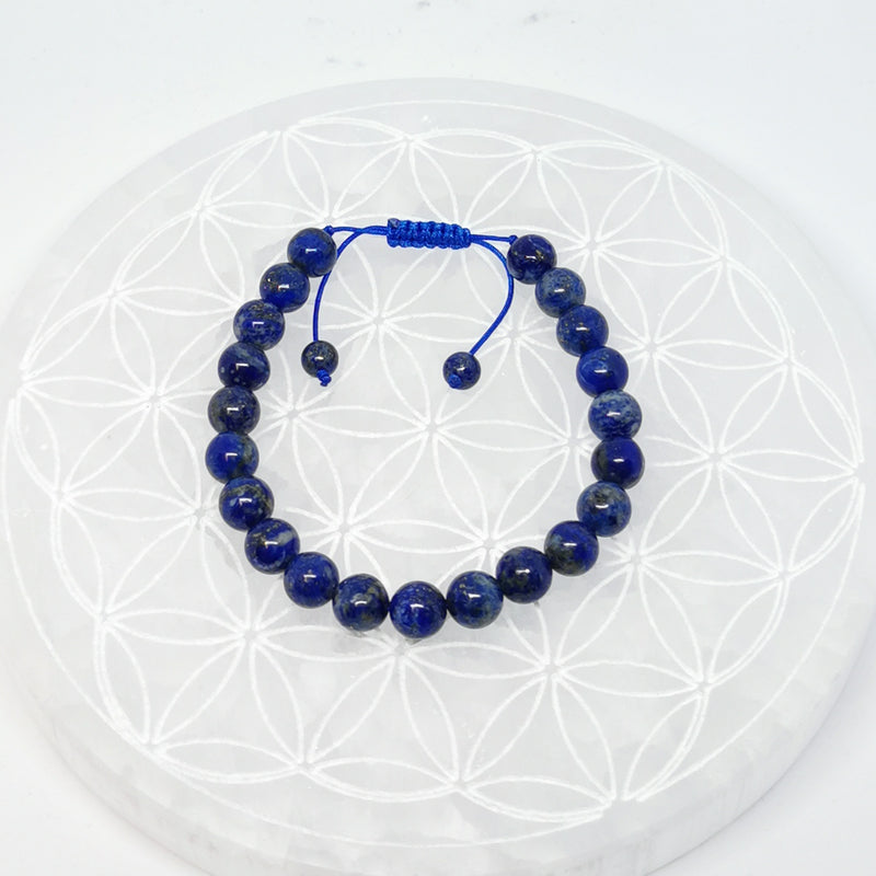 Collection de bracelets n°5, à fermeture coulissante de type 'Mala, simple rang, avec perles de 8mm - De 7 à 21 cm. Superbes perles de qualité AA à AAA !
