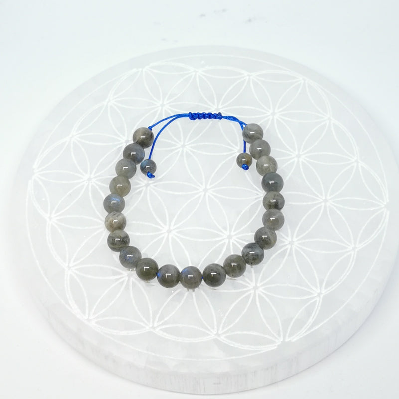 Collection de bracelets n°5, à fermeture coulissante de type 'Mala, simple rang, avec perles de 8mm - De 7 à 21 cm. Superbes perles de qualité AA à AAA !