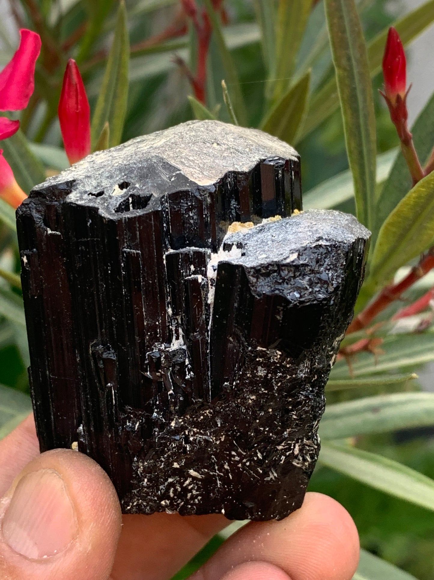 Tourmaline noire, spécimen naturel de 65 x 52 x 50 mm - 246,2 grammes. Un très beau bloc tourmaline !
