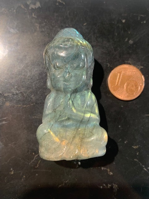 Bébé Bouddha en Labradorite, 51 mm x 26 x 21 - 35,8 gr.
