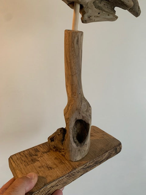 Sculpture en bois flotté de Loire 'Tête d'Oiseau' - 40 cm de hauteur × 35 × 10 / ± 1 kg - Création Zen Curiosity