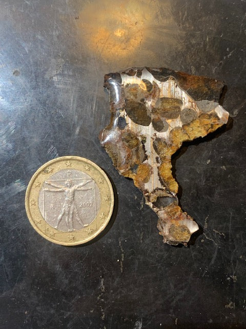 Selection of 'Pallasite Sericho' meteorites – from 6 to 40 g – magnificent inclusions of large olivine crystals