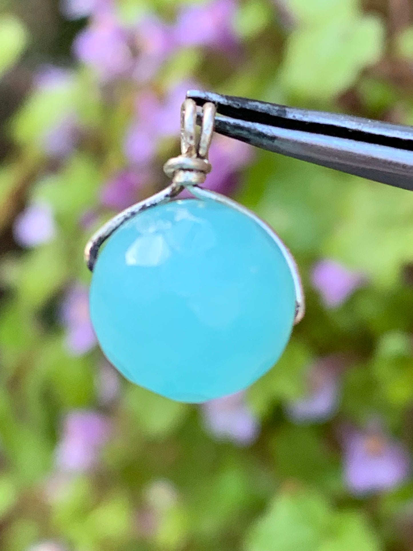 Amazonite, pendentif en Argent de 16mm de hauteur x 10 de largeur x 10 d'épaisseur. Vendu avec cordon réglable de couleur noire offert !