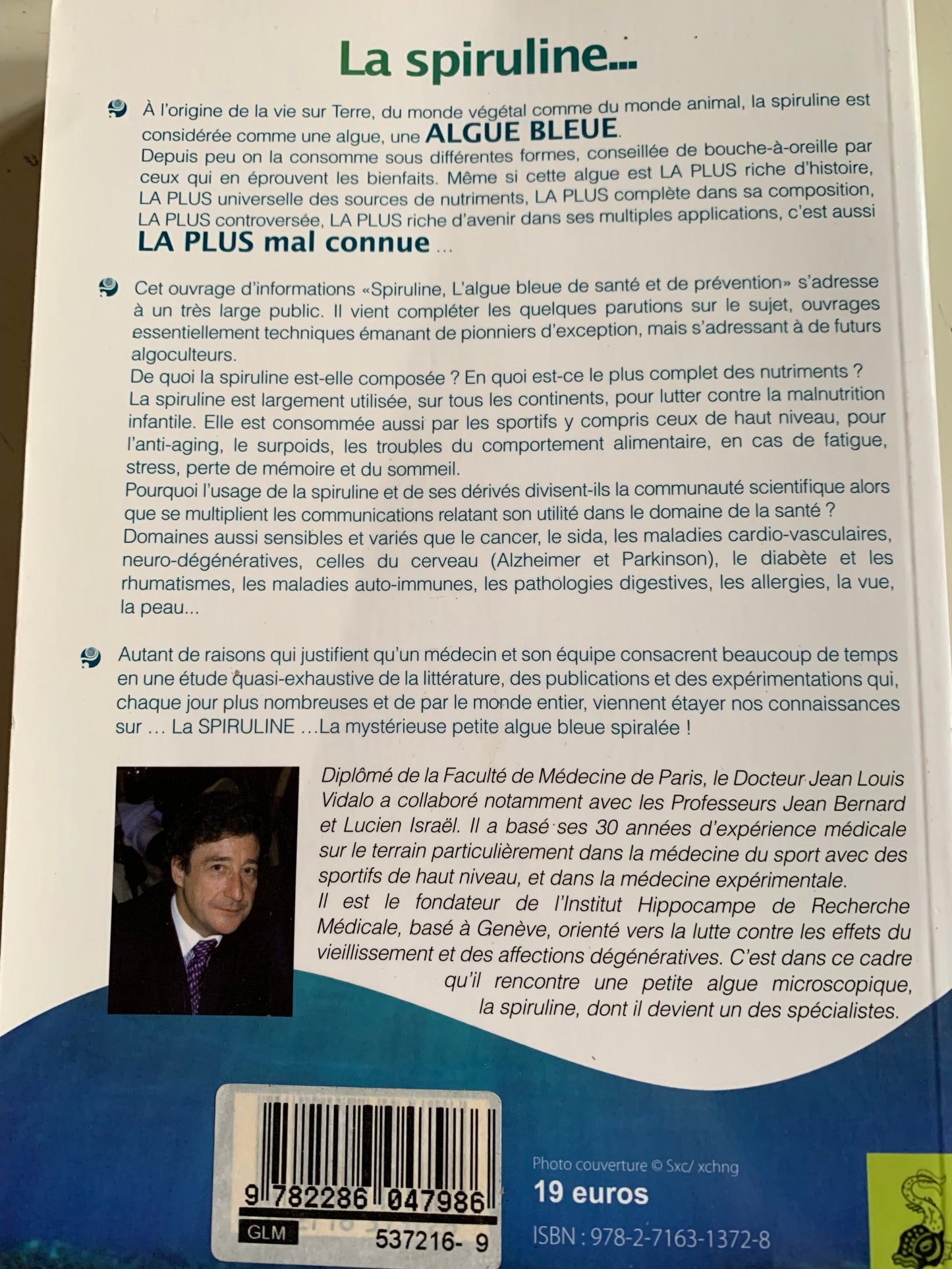 Livre : Spiruline. L'algue bleue de santé et de prévention | Editions DAUPHIN