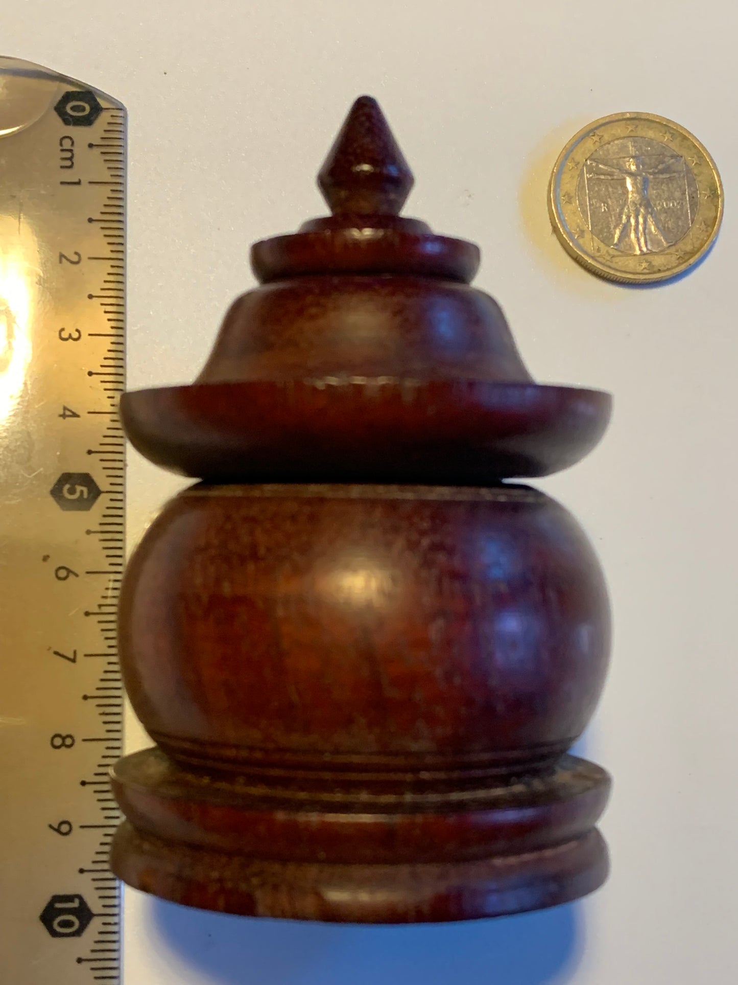 Boîte 'secrète' en bois d'acajou – 2 compartiments – Superbe réalisation !