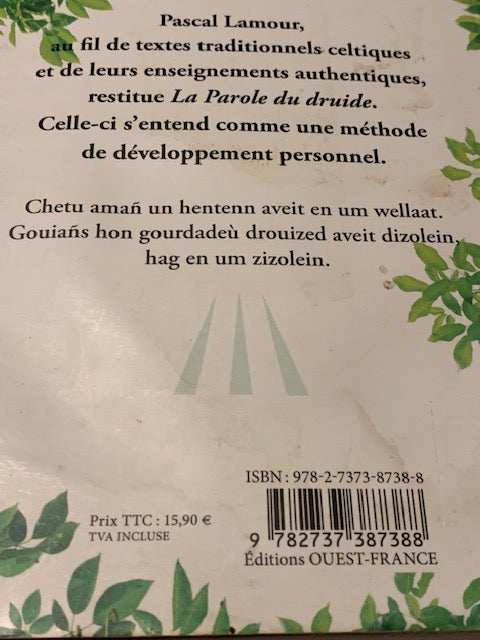 Livre : La Parole du Druide de Pascal LAMOUR | Broché | Chez OUEST FRANCE