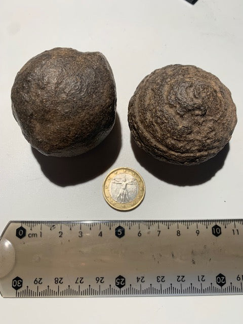 Boules de Moqui ou Pierres des Chamans - Paire unique de Ø 55 mm – 265 g (les deux)