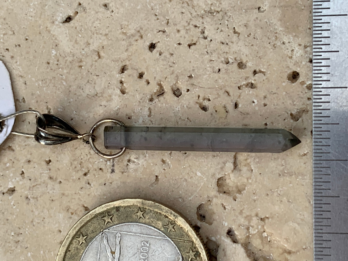 Tourmaline melon d'eau ! Pièce en Argent fait par Gem & Zen de 38mm de hauteur x4 de largeur x4. Vendu avec cordon réglable de couleur noire !