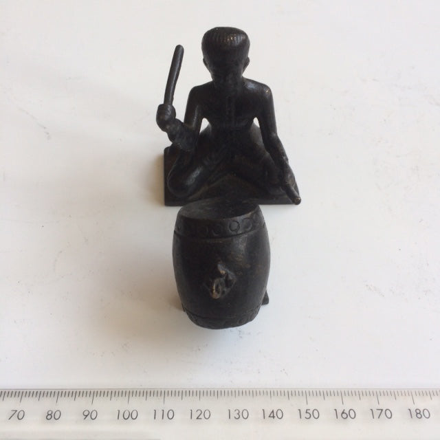 Mini-statuettes de Bali Orchestra complet de musiciens en bronze de 4 à 5 centimètres de haut !