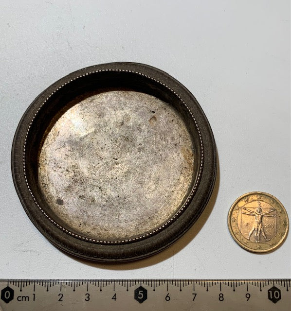 Coupelle de bijoutier en métal argenté – 8 cm × 1,3 cm – 28 grammes
