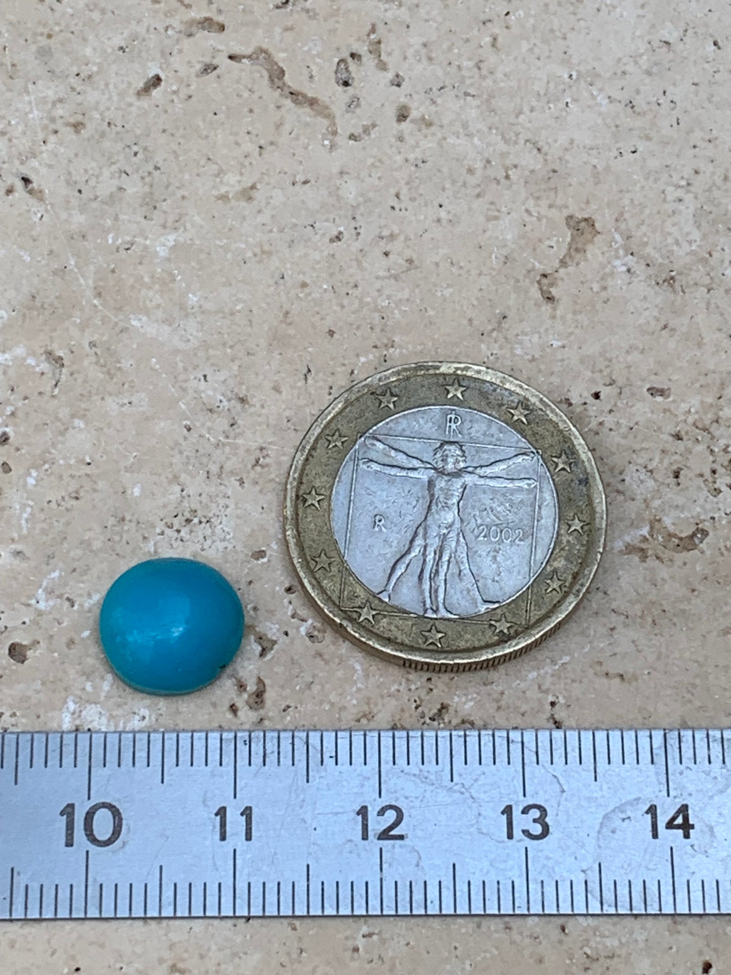 Turquoise, cabochon AAA de 10mm x10 x5 - 3,5 carats. Parfait en bijouterie, collection ,exposition...