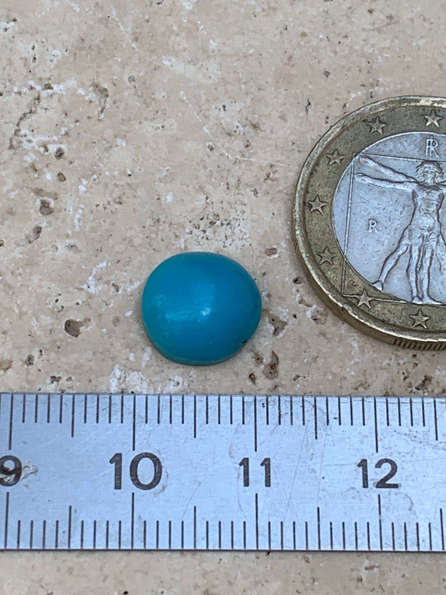 Turquoise, cabochon AAA de 10mm x10 x5 - 3,5 carats. Parfait en bijouterie, collection ,exposition...