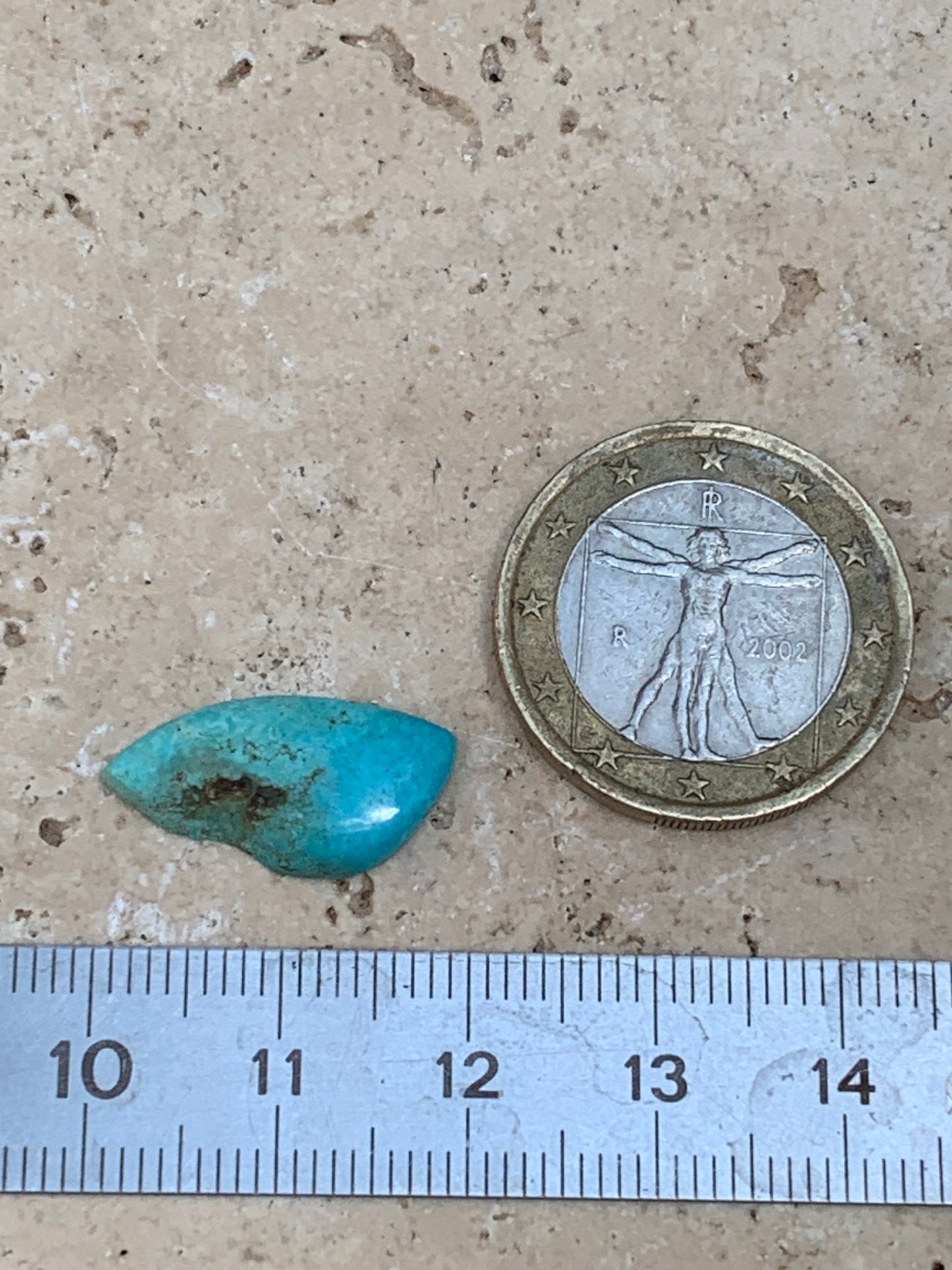 Turquoise, cabochon de 20mm x10 x3 - 3 carats. Parfait en bijouterie, collection ,exposition...