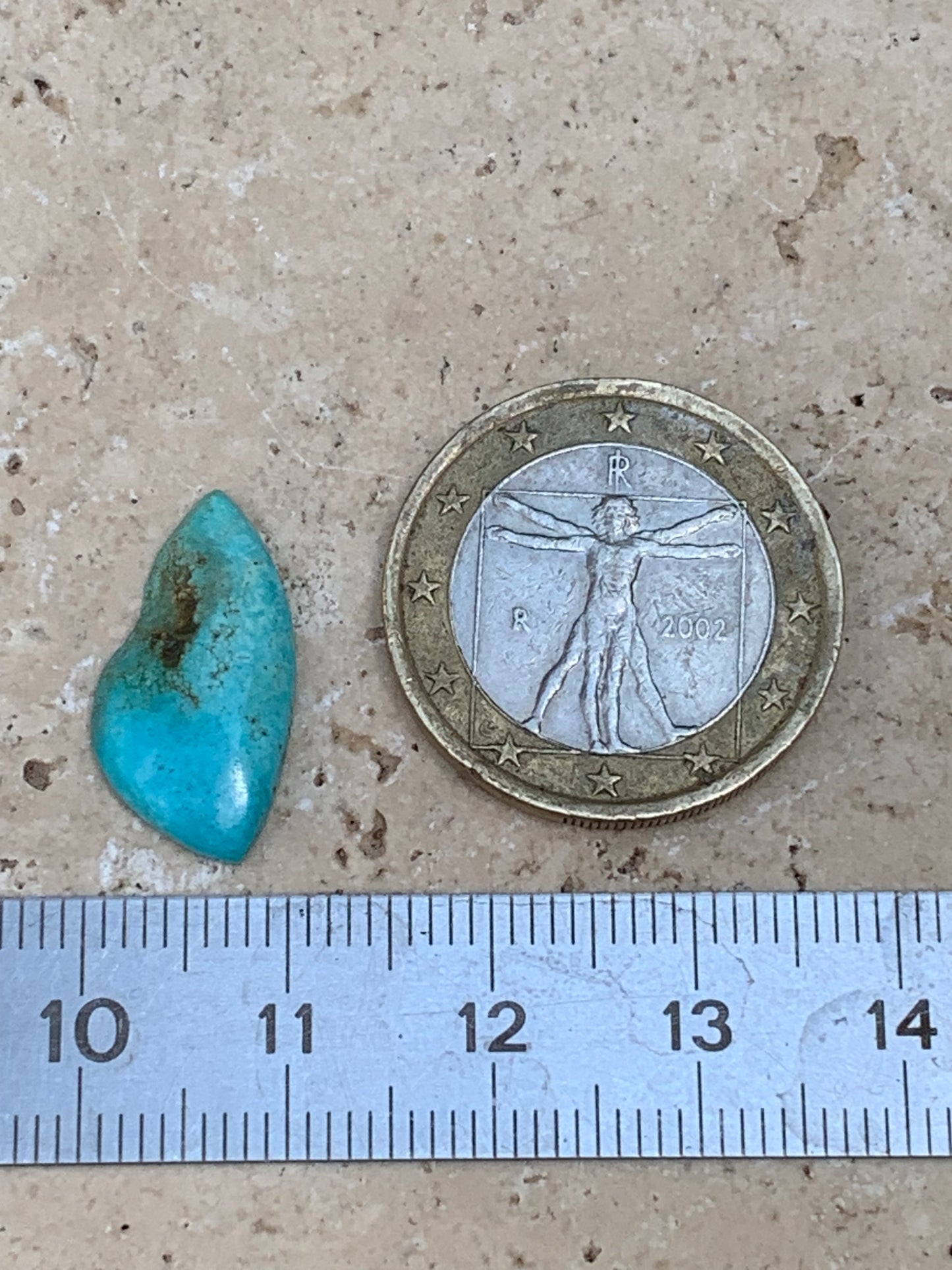 Turquoise, cabochon de 20mm x10 x3 - 3 carats. Parfait en bijouterie, collection ,exposition...