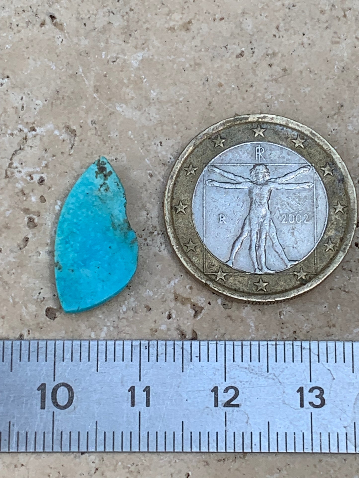 Turquoise, cabochon de 20mm x10 x3 - 3 carats. Parfait en bijouterie, collection ,exposition...