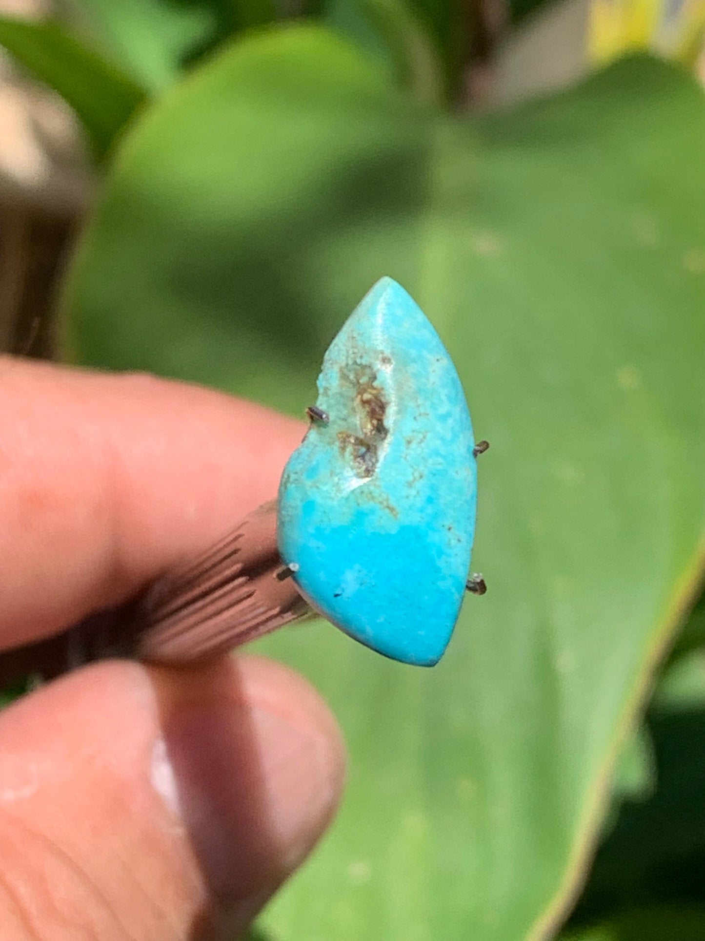 Turquoise, cabochon de 20mm x10 x3 - 3 carats. Parfait en bijouterie, collection ,exposition...